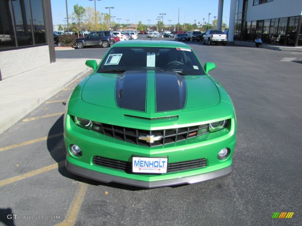 2011 Camaro SS/RS Coupe - Synergy Green Metallic / Black photo #27