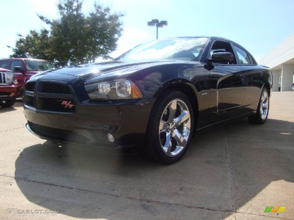 2012 Charger R/T Road and Track - Pitch Black / Black photo #1