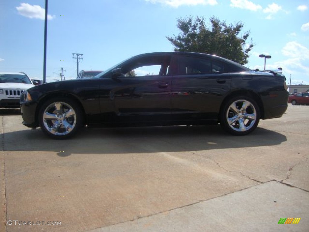 2012 Charger R/T Road and Track - Pitch Black / Black photo #2