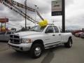 2005 Bright White Dodge Ram 3500 SLT Quad Cab 4x4 Dually  photo #1