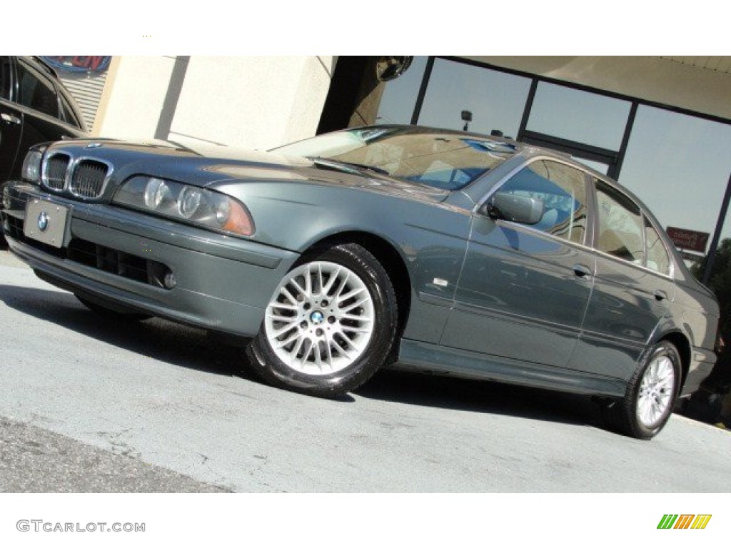 2003 5 Series 530i Sedan - Slate Green Metallic / Grey photo #2