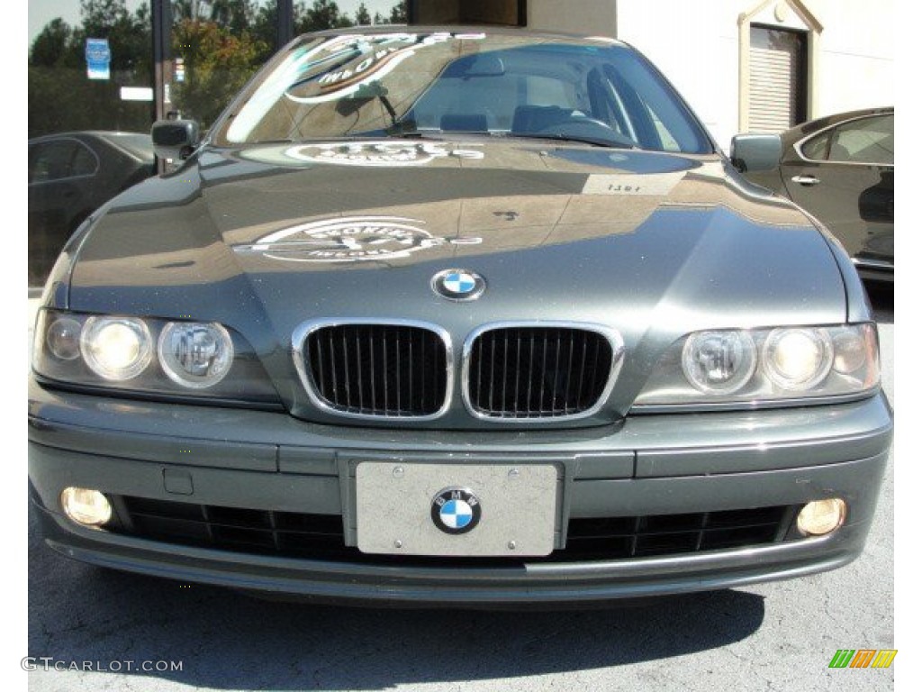 2003 5 Series 530i Sedan - Slate Green Metallic / Grey photo #7