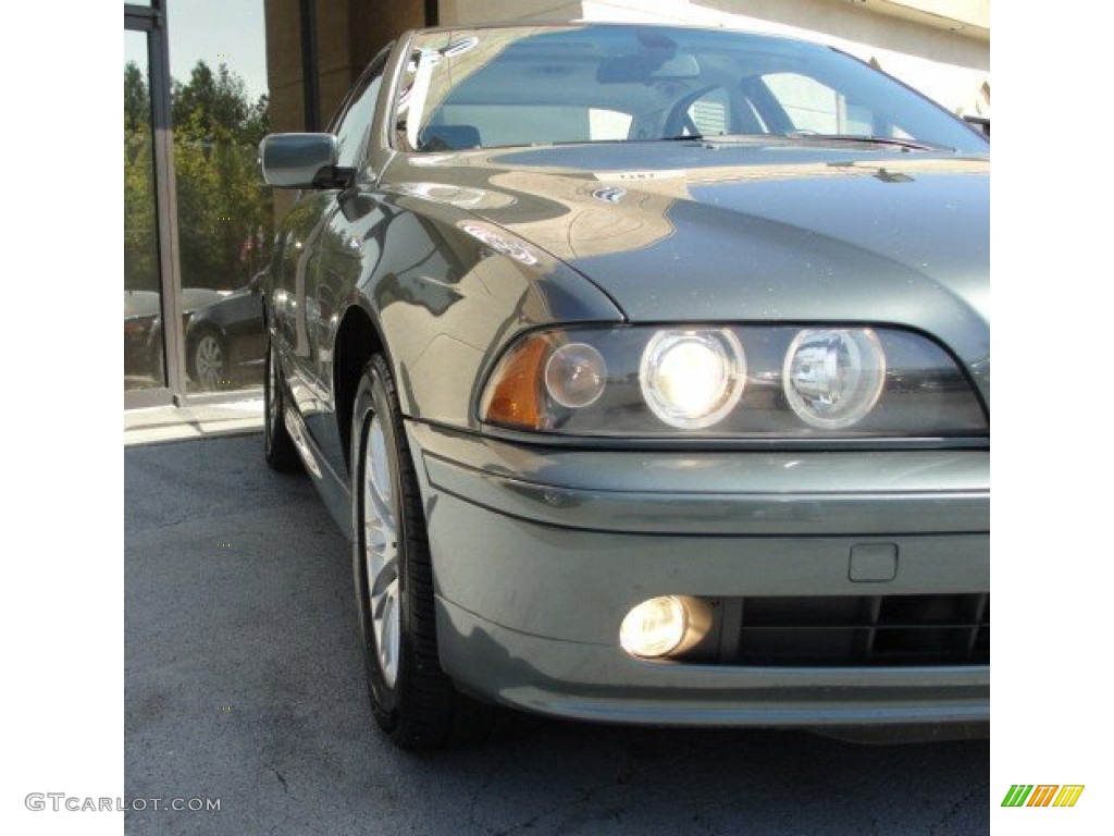 2003 5 Series 530i Sedan - Slate Green Metallic / Grey photo #9