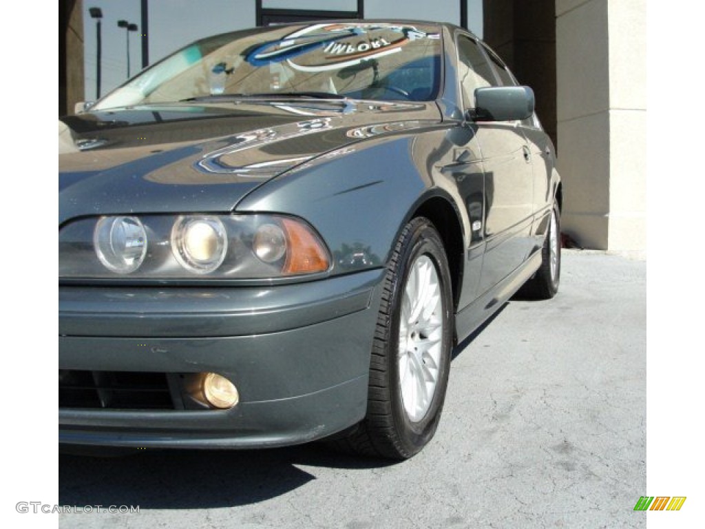 2003 5 Series 530i Sedan - Slate Green Metallic / Grey photo #10