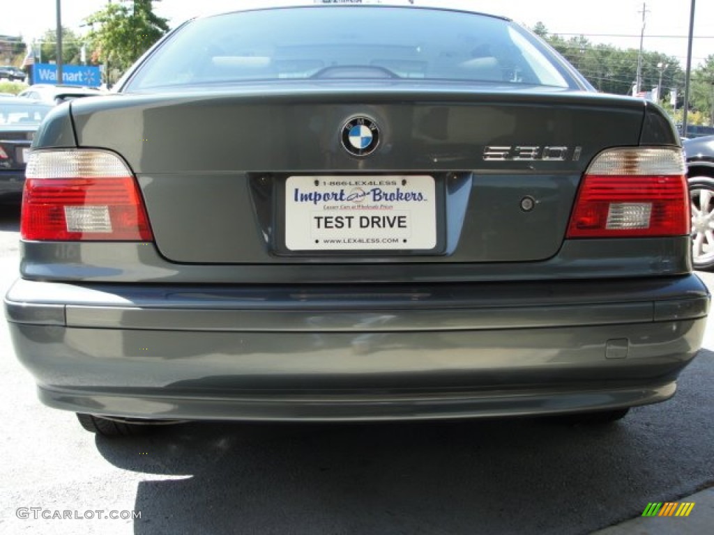 2003 5 Series 530i Sedan - Slate Green Metallic / Grey photo #11
