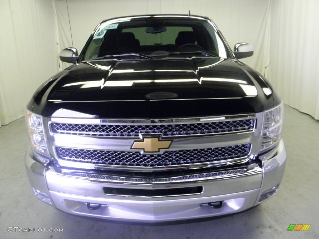 2012 Silverado 1500 LT Extended Cab 4x4 - Black / Ebony photo #2