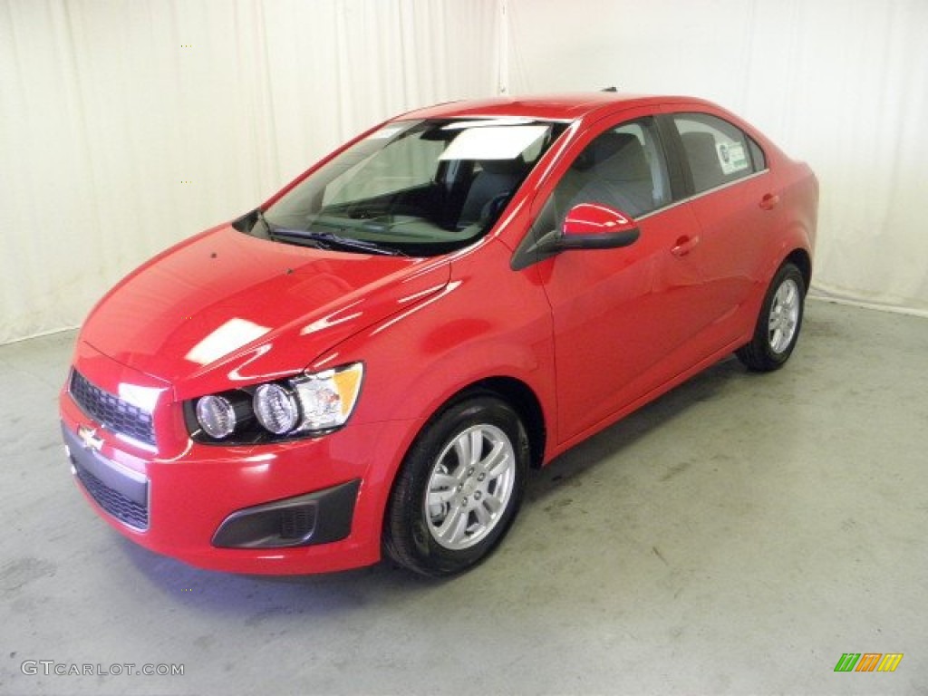 Victory Red 2012 Chevrolet Sonic LT Sedan Exterior Photo #54788975
