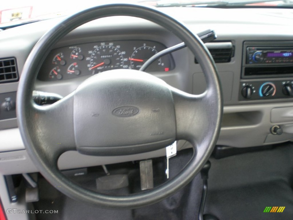 2000 Ford F250 Super Duty XL Regular Cab 4x4 Medium Graphite Steering Wheel Photo #54790041