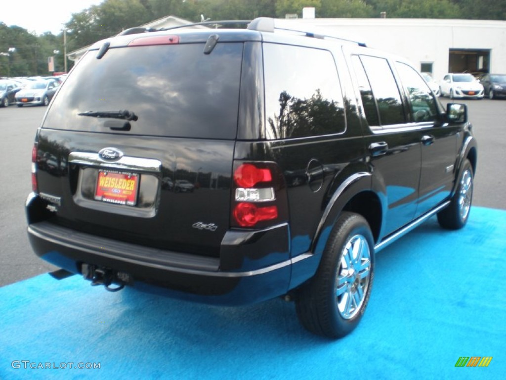 2008 Explorer Limited 4x4 - Black / Black photo #6