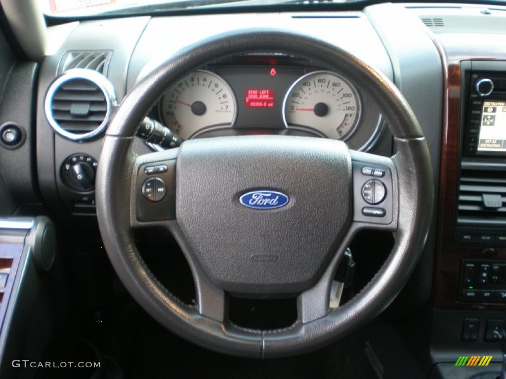 2008 Ford Explorer Limited 4x4 Black Steering Wheel Photo #54790197