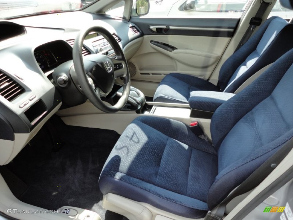 2006 Civic Hybrid Sedan - Galaxy Gray Metallic / Blue photo #8