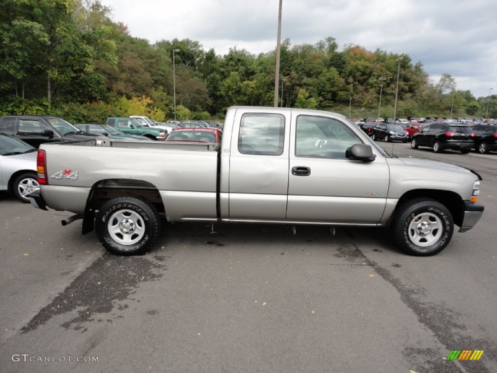 Light Pewter Metallic 2001 Chevrolet Silverado 1500 LS Extended Cab 4x4 Exterior Photo #54791205