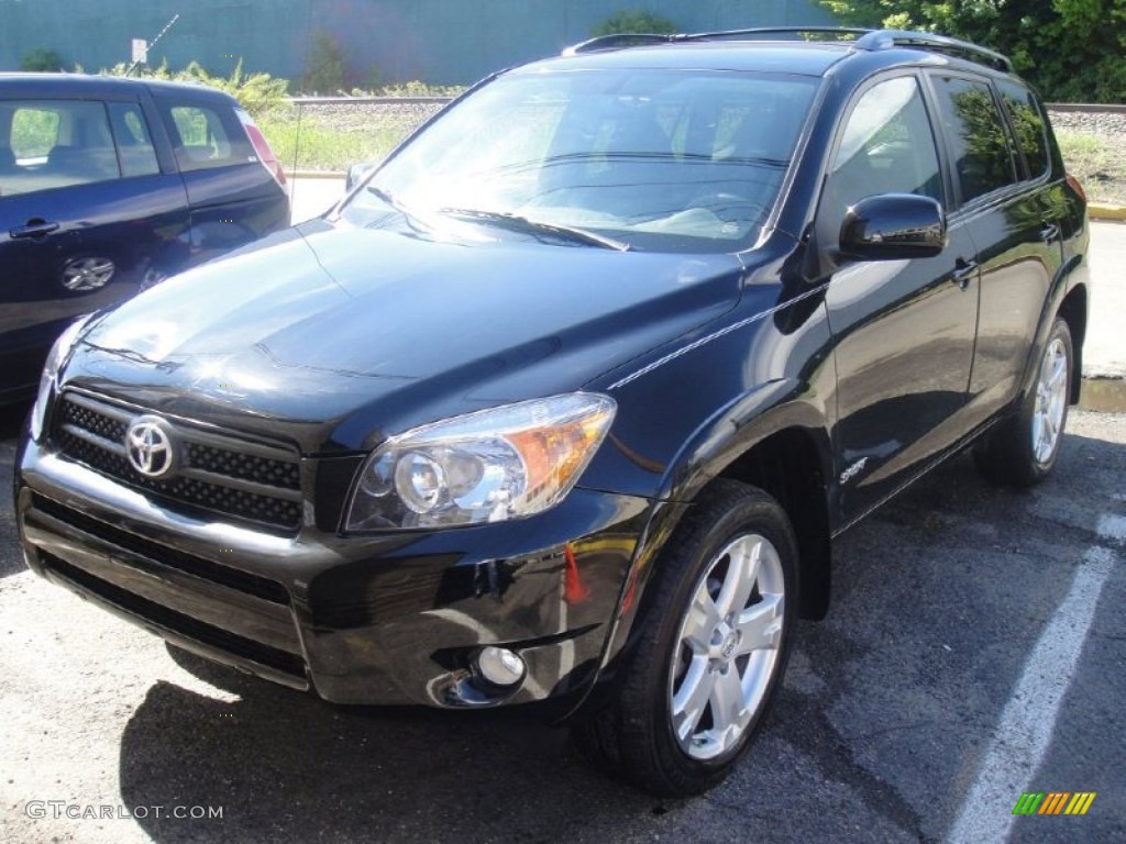 2008 RAV4 Sport 4WD - Black / Dark Charcoal photo #1
