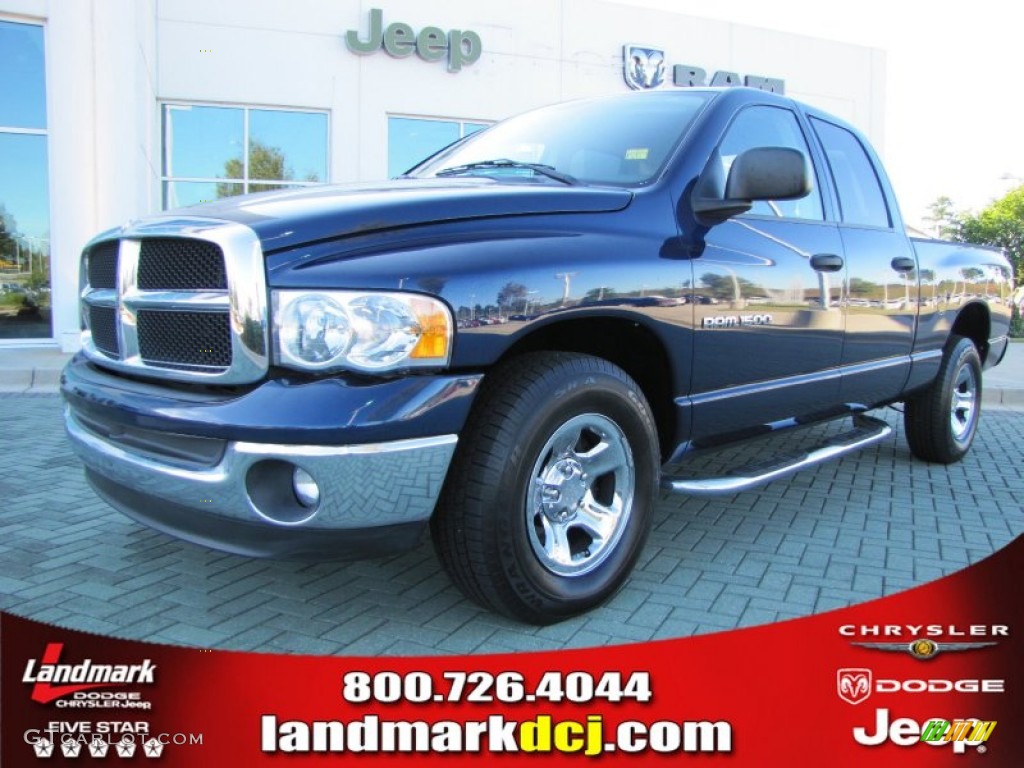2004 Ram 1500 SLT Quad Cab - Patriot Blue Pearl / Dark Slate Gray photo #1