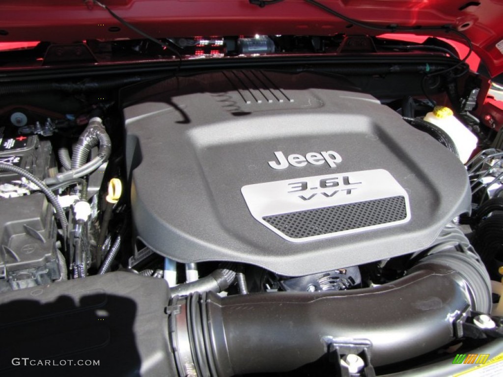 2012 Jeep Wrangler Sport 4x4 3.6 Liter DOHC 24-Valve VVT Pentastar V6 Engine Photo #54795172