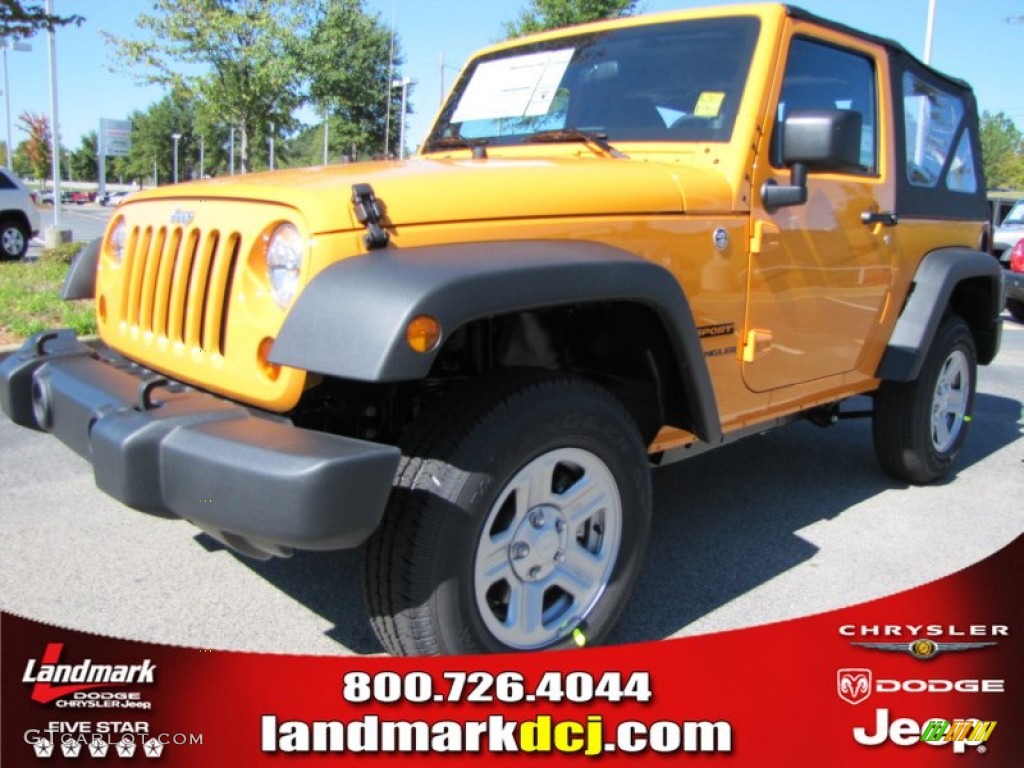 Dozer Yellow Jeep Wrangler