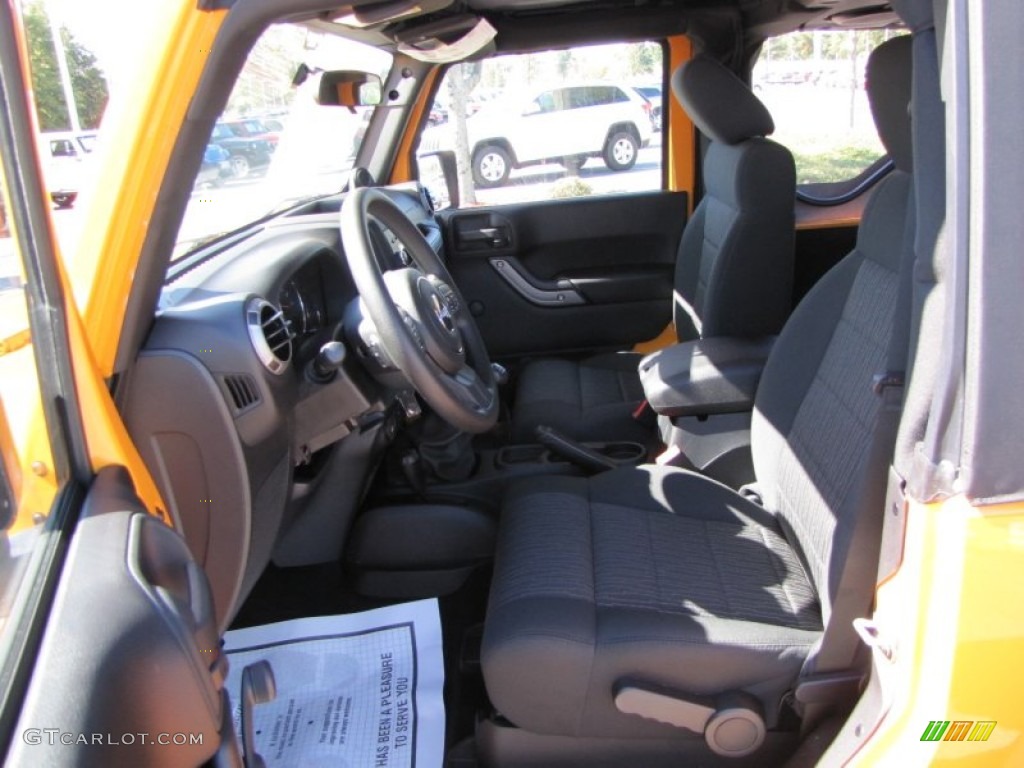 Black Interior 2012 Jeep Wrangler Sport 4x4 Photo #54795252