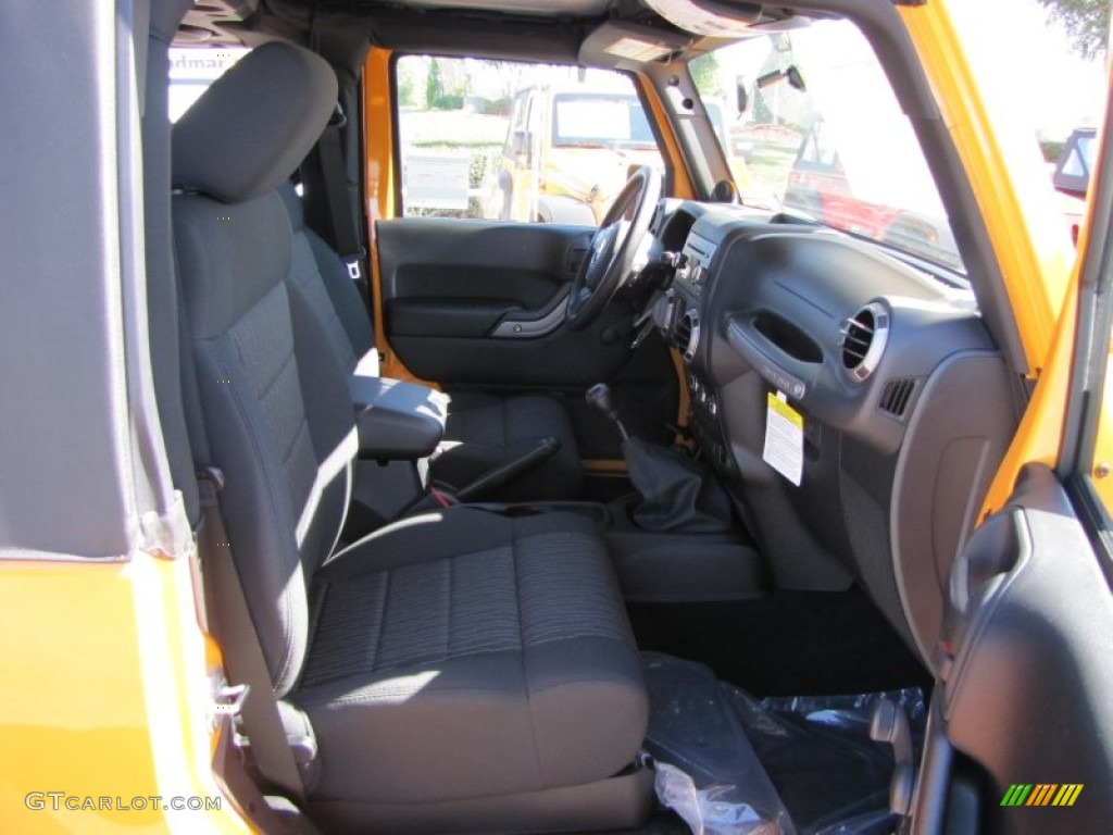 Black Interior 2012 Jeep Wrangler Sport 4x4 Photo #54795269