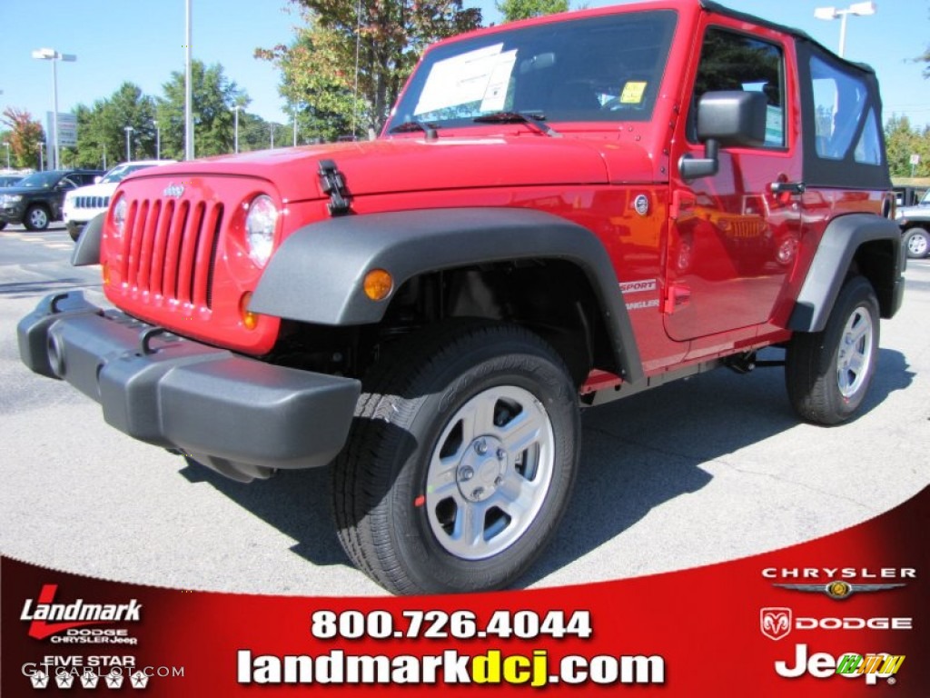 2012 Wrangler Sport 4x4 - Flame Red / Black photo #1