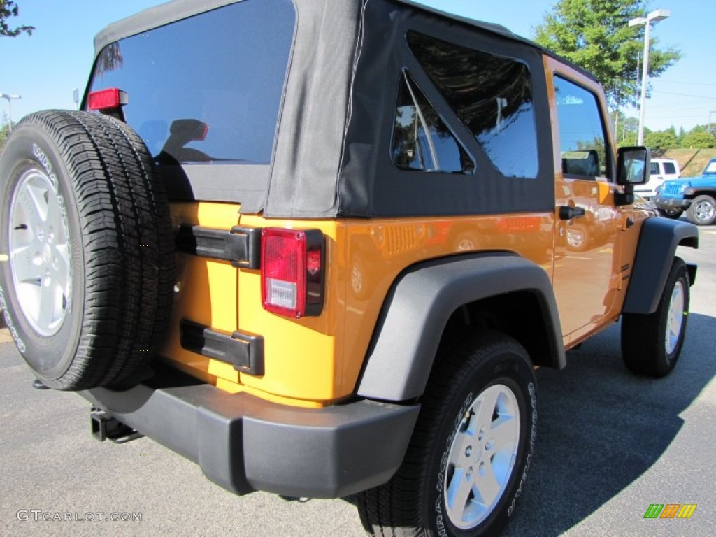 2012 Wrangler Sport S 4x4 - Dozer Yellow / Black photo #3