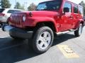 2012 Flame Red Jeep Wrangler Unlimited Sahara 4x4  photo #2