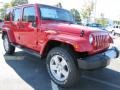 Flame Red 2012 Jeep Wrangler Unlimited Sahara 4x4 Exterior