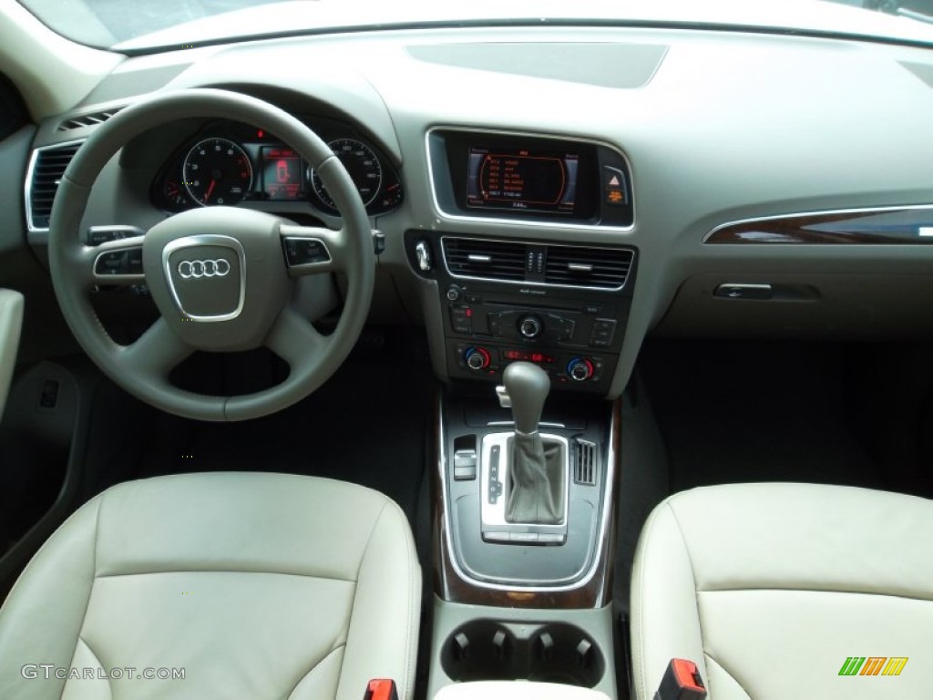 2011 Audi Q5 2.0T quattro Cardamom Beige Dashboard Photo #54796936