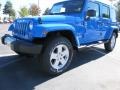 2012 Cosmos Blue Jeep Wrangler Unlimited Sahara 4x4  photo #2