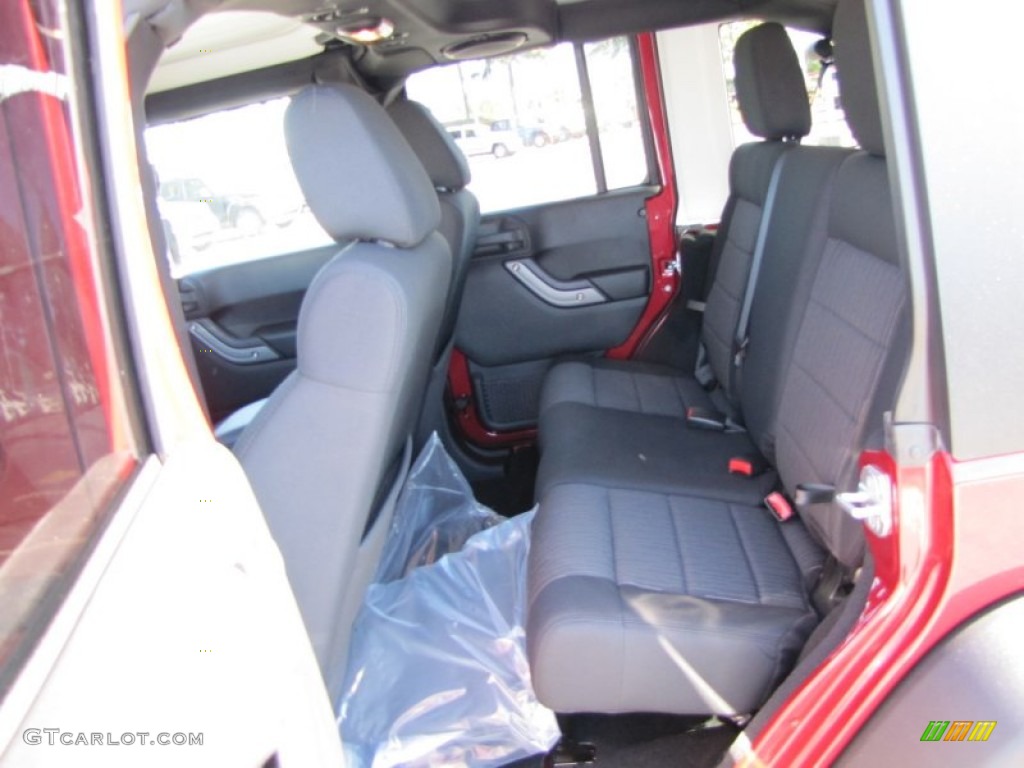 Black Interior 2012 Jeep Wrangler Unlimited Sport S 4x4 Photo #54797240