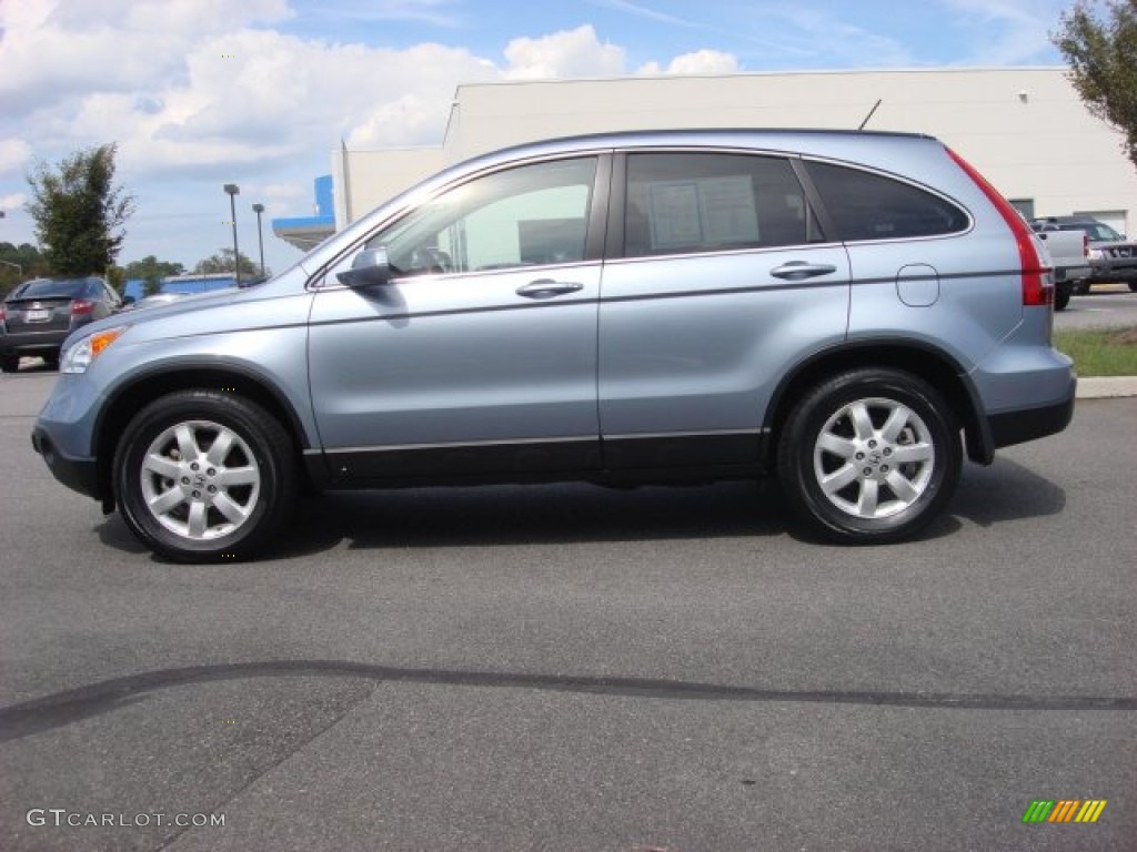 2009 CR-V EX-L 4WD - Glacier Blue Metallic / Gray photo #3