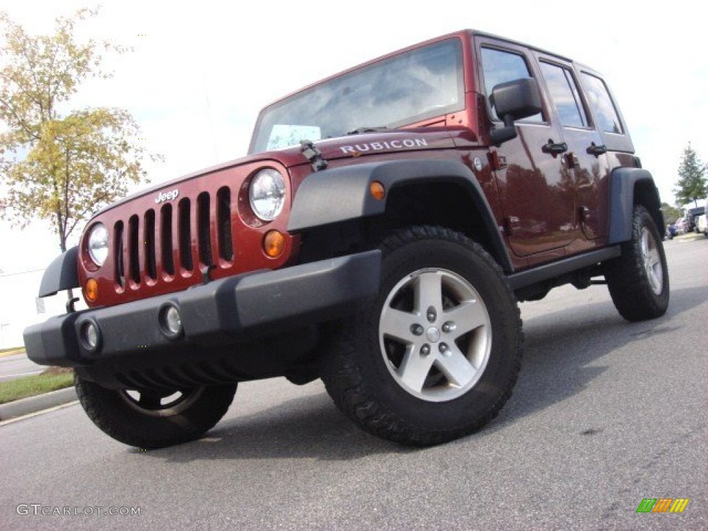 2007 Wrangler Unlimited Rubicon 4x4 - Red Rock Crystal Pearl / Dark Slate Gray/Medium Slate Gray photo #1