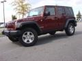 2007 Red Rock Crystal Pearl Jeep Wrangler Unlimited Rubicon 4x4  photo #2