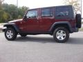 2007 Red Rock Crystal Pearl Jeep Wrangler Unlimited Rubicon 4x4  photo #3