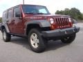 2007 Red Rock Crystal Pearl Jeep Wrangler Unlimited Rubicon 4x4  photo #4