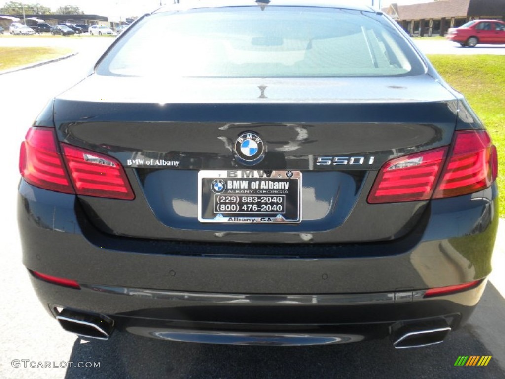 2011 5 Series 550i Sedan - Dark Graphite Metallic / Oyster/Black photo #3