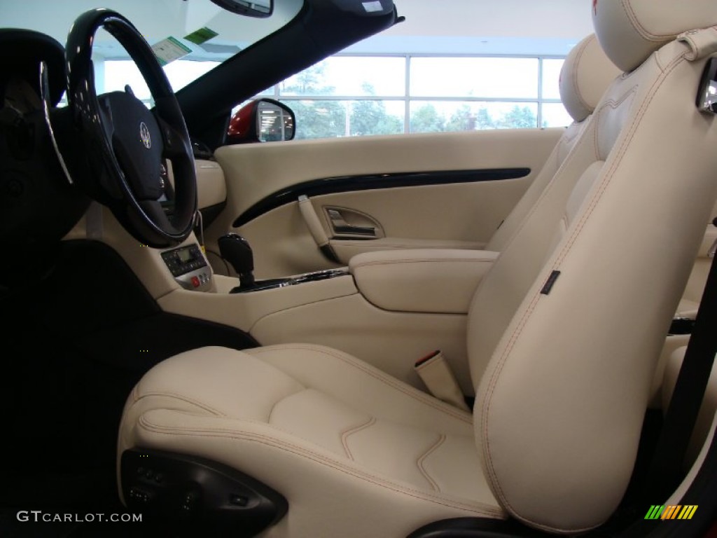 Pearl Beige Interior 2012 Maserati GranTurismo Convertible GranCabrio Photo #54801876