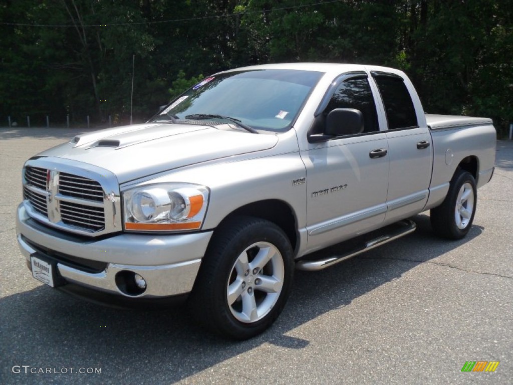 2006 Ram 1500 SLT Quad Cab - Bright Silver Metallic / Medium Slate Gray photo #1