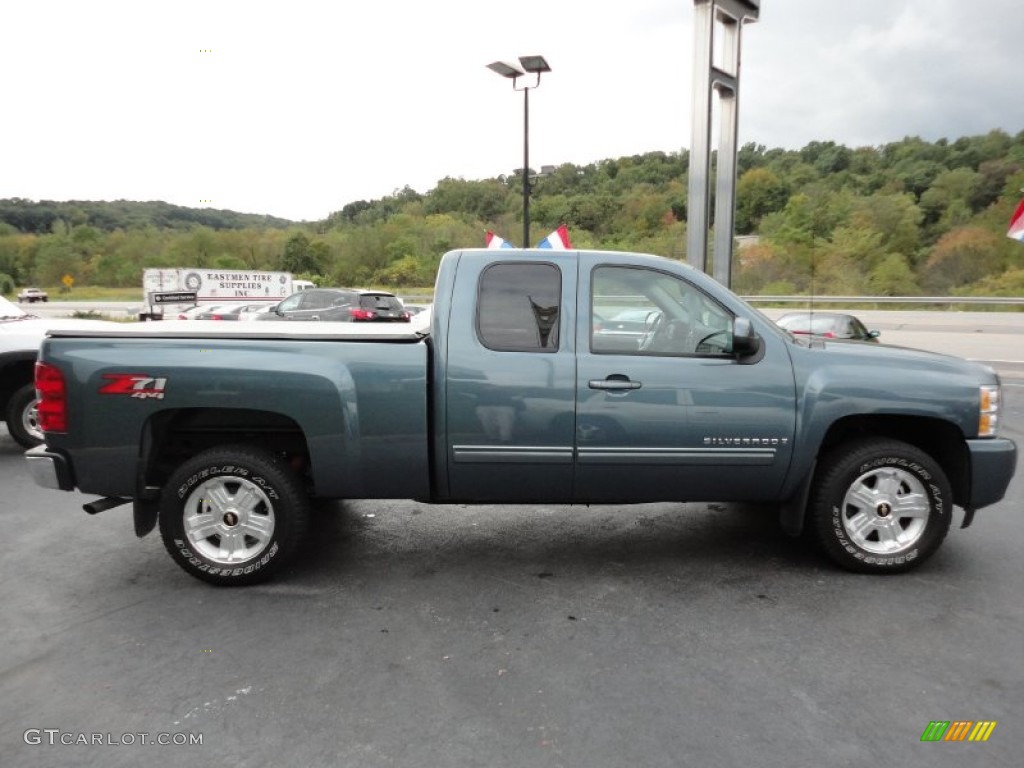 Blue Granite Metallic 2009 Chevrolet Silverado 1500 LT Extended Cab 4x4 Exterior Photo #54805228
