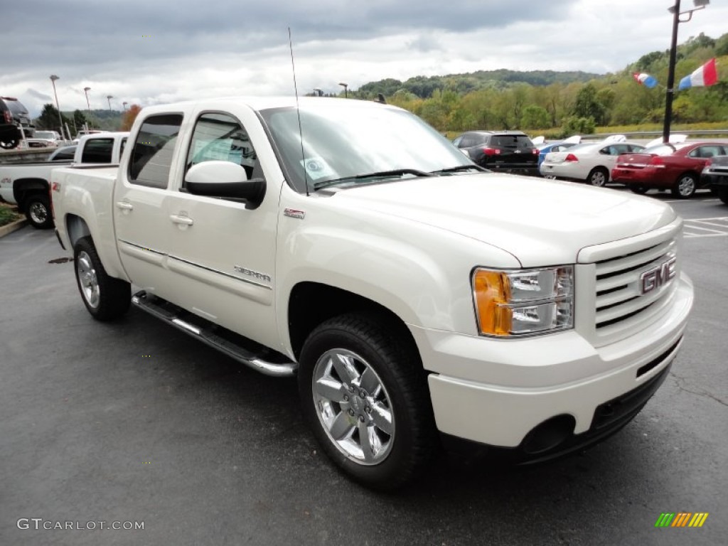 White Diamond Tricoat 2012 GMC Sierra 1500 SLE Crew Cab 4x4 Exterior Photo #54806860