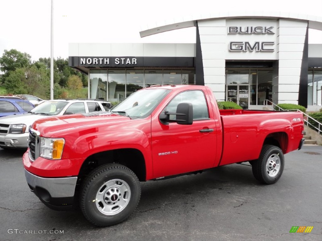 2012 Sierra 2500HD Regular Cab 4x4 - Fire Red / Dark Titanium photo #1