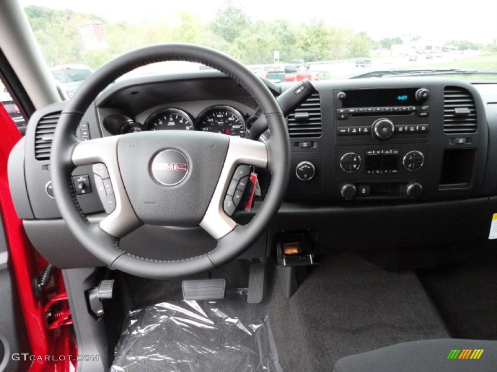 2012 GMC Sierra 1500 SLE Extended Cab 4x4 Ebony Dashboard Photo #54807136