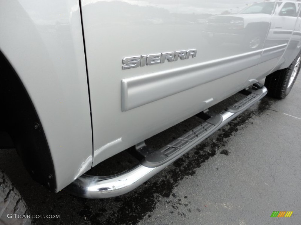 2012 Sierra 1500 SLE Extended Cab 4x4 - Quicksilver Metallic / Ebony photo #10