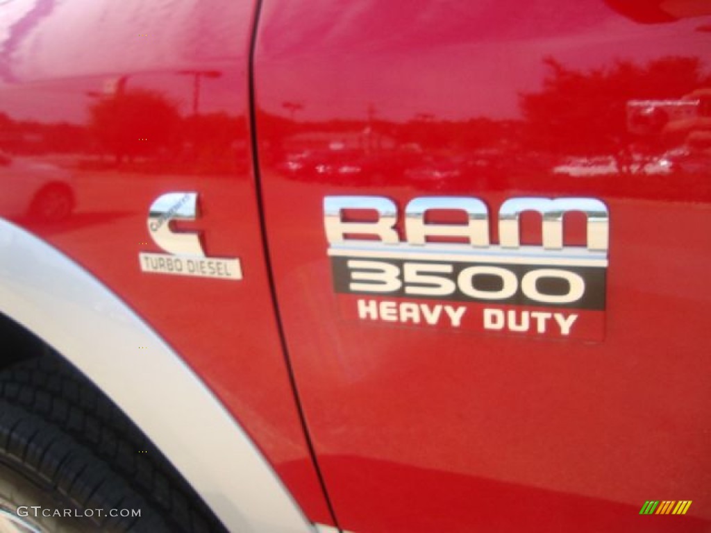 2012 Ram 3500 HD Laramie Mega Cab 4x4 - Flame Red / Light Pebble Beige/Bark Brown photo #8