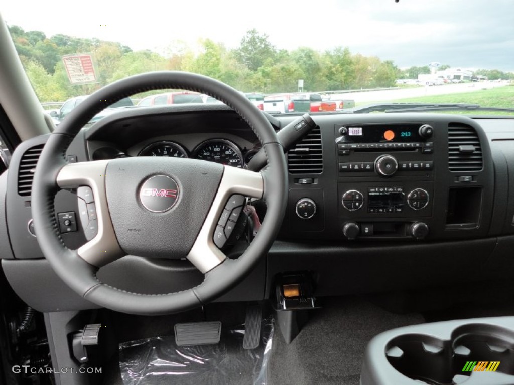 2012 GMC Sierra 1500 SLE Extended Cab 4x4 Ebony Dashboard Photo #54807640
