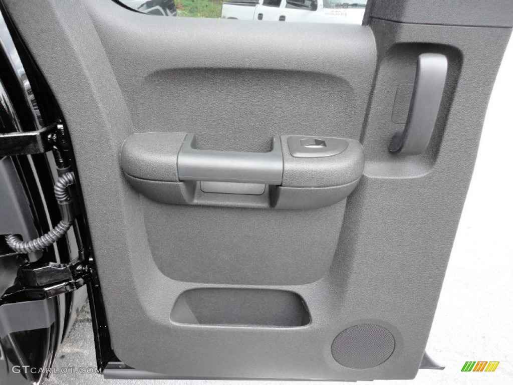 2012 GMC Sierra 1500 SLE Extended Cab 4x4 Ebony Door Panel Photo #54807658