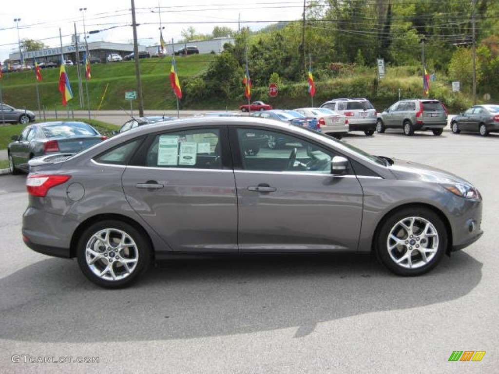 2012 Focus Titanium Sedan - Sterling Grey Metallic / Charcoal Black Leather photo #5