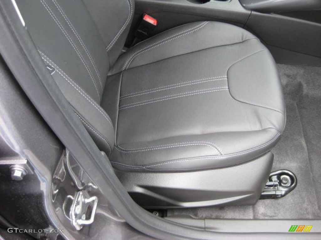 Charcoal Black Leather Interior 2012 Ford Focus Titanium Sedan Photo #54810712
