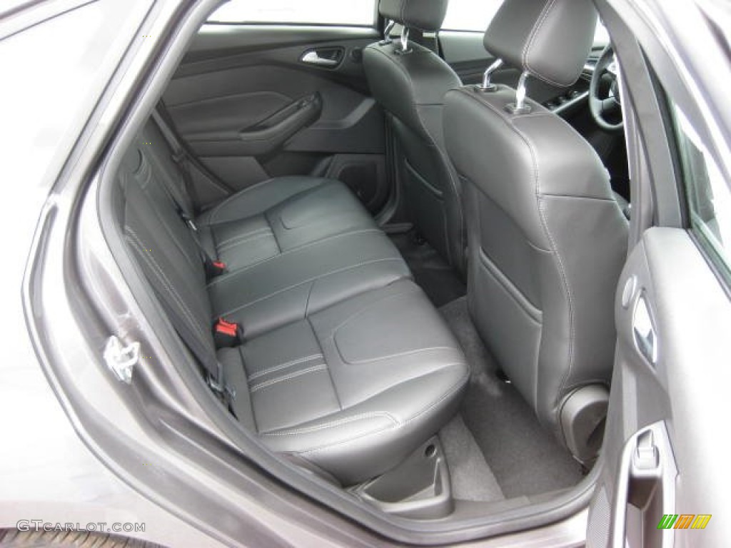 Charcoal Black Leather Interior 2012 Ford Focus Titanium Sedan Photo #54810727