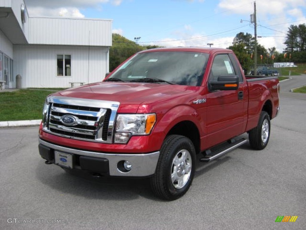 Red Candy Metallic 2011 Ford F150 XLT Regular Cab 4x4 Exterior Photo #54810823