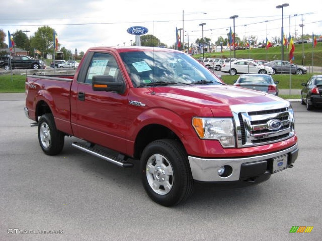 Red Candy Metallic 2011 Ford F150 XLT Regular Cab 4x4 Exterior Photo #54810844